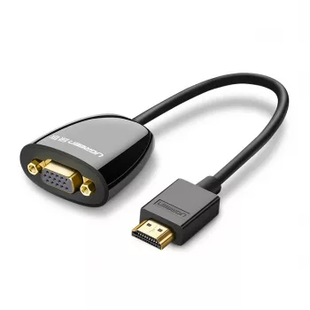 UGREEN HDMI - VGA -muunnin MM105, ei ääntä, musta