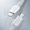UGREEN US171 USB-C - Lightning 3A -kaapeli 0,25 m valkoinen