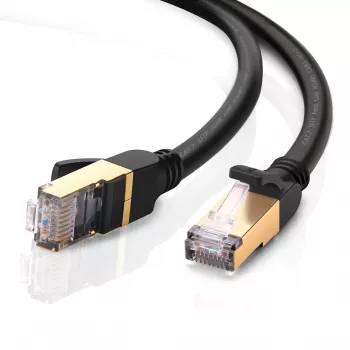 UGREEN NW107 Cat.7 Ethernet-kaapeli RJ45 STP 5 m musta