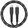 ENERGEA Nyloflex USB-C - Lightning -kaapeli MFi-sertifioitu 1,5 m musta