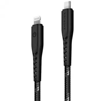 ENERGEA Nyloflex USB-C - Lightning -kaapeli MFi-sertifioitu 1,5 m musta
