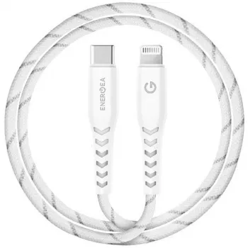 ENERGEA Nyloflex USB-C - Lightning -kaapeli 1,5 m valkoinen MFI
