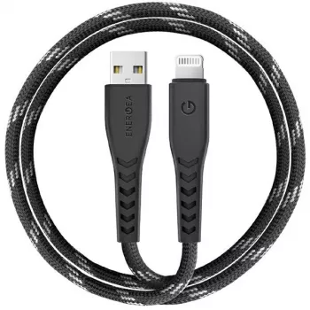 ENERGEA Nyloflex USB-A - Lightning -lataus- ja synkronointikaapeli C89 MFi 1,5 m musta