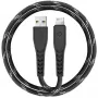 ENERGEA Nyloflex USB-A - Lightning -lataus- ja synkronointikaapeli C89 MFi 1,5 m musta