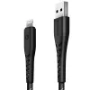 ENERGEA Nyloflex USB-A - Lightning -lataus- ja synkronointikaapeli C89 MFi 1,5 m musta