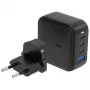 ENERGEA Travelite GAN100 100W GaN USB-C -laturi 3C1A musta US+EU
