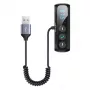 USAMS USB-C-keskitin 3x USB 3.0 + HDMI + USB-C PD 100W, musta