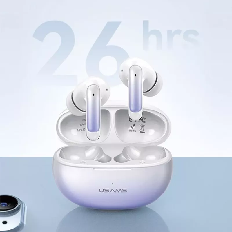 USAMS X-Don Series TWS Bluetooth 5.3 -nappikuulokkeet ENC:llä, musta (US-XD19)