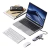 USAMS 10-in-1 USB-C-keskitinadapteri 3x USB 3.0, SD/TF, HDMI, VGA, RJ45, PD 100W, harmaa
