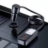 USAMS C40 autolaturi 3xUSB+2xUSB-C 165W PD+QC pikalataus musta CC213CC01 (US-CC213)