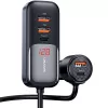 USAMS C40 autolaturi 3xUSB+2xUSB-C 165W PD+QC pikalataus musta CC213CC01 (US-CC213)