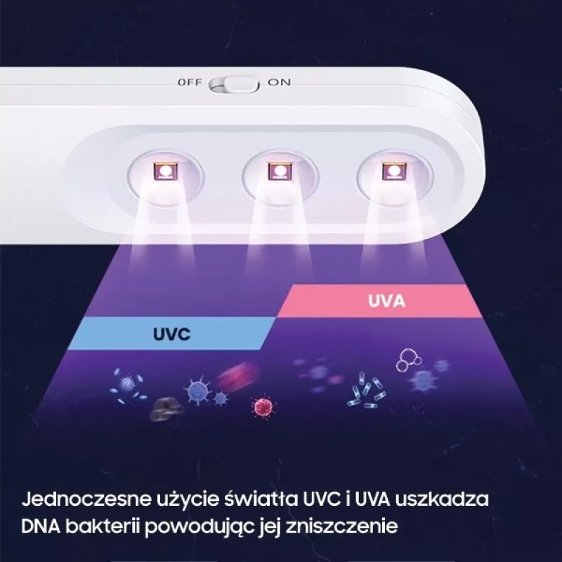 USAMS Mini UV-C kädessä pidettävä sterilointilaite valkoinen ZB159XDD01 (US-ZB159)