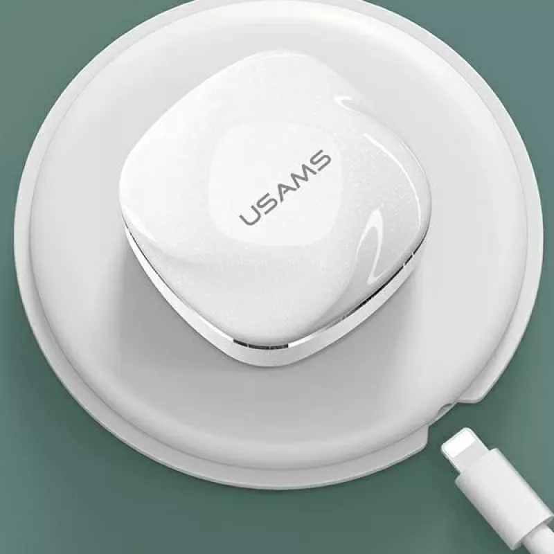 USAMS SDseries BHUSD01 True Wireless Stereo Bluetooth 5.0 -nappikuulokkeet, valkoinen
