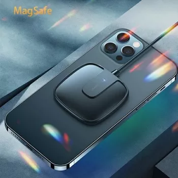 USAMS US-CD159 magneettinen langaton laturi 15W extra-ohut iPhone 12-sarjalle musta