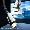 USAMS HDMI 2.1 -kaapeli 3m Ultra HD 8K 48Gbps musta SJ498HD01