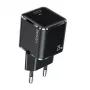 USAMS T42 Mini 25W USB-C PD3.0 pikalaturi (vain pää) musta CC140TC01