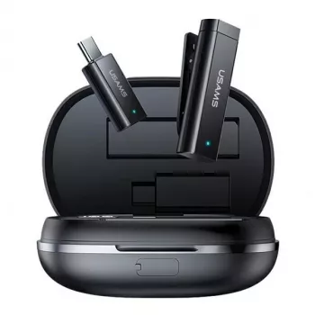 USAMS langaton lavalier-mikrofoni ENC 2,4 GHz USB-C ZB243MKF01 (US-ZB243)