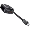 USAMS Xiang Series CC296 30W USB-C/USB-A laturi USB-C-kaapelilla valkoinen