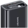USAMS Xiang Series CC296 30W USB-C/USB-A laturi USB-C-kaapelilla valkoinen