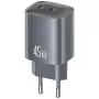 USAMS CC305 T66 45W GaN-verkkolaturi 2x USB-C, Tarnish