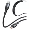 USAMS SJ759 U89 100W pikalataus USB-C-kaapeli hierojalla, 1,2 m, musta