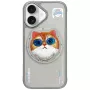 Nimmy Glasses Cool Cat MagSafe -kotelo iPhone 16, harmaa