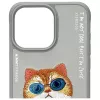Nimmy Back Cover -kotelo Apple iPhone 15 Pro 6,1 inch harmaa Glasses Cool Cat
