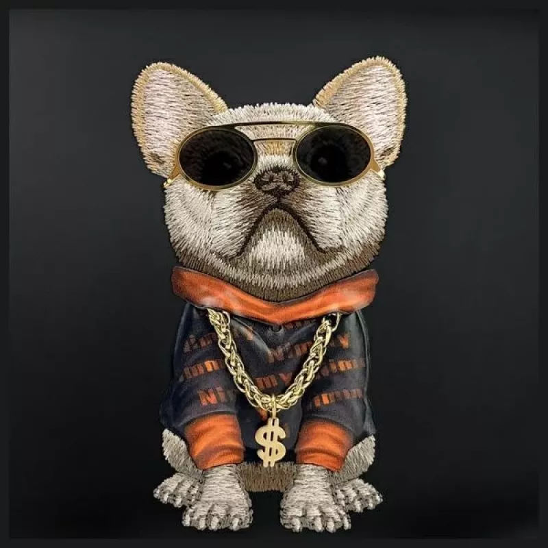 Nimmy Crossbody -laukku Cool Dog with Glasses musta