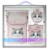 Nimmy 3-in-1 puhelinpussi, lompakko ja paikanninkotelo -sarja - pinkki, Big Eyed Pet 2.0 Cat