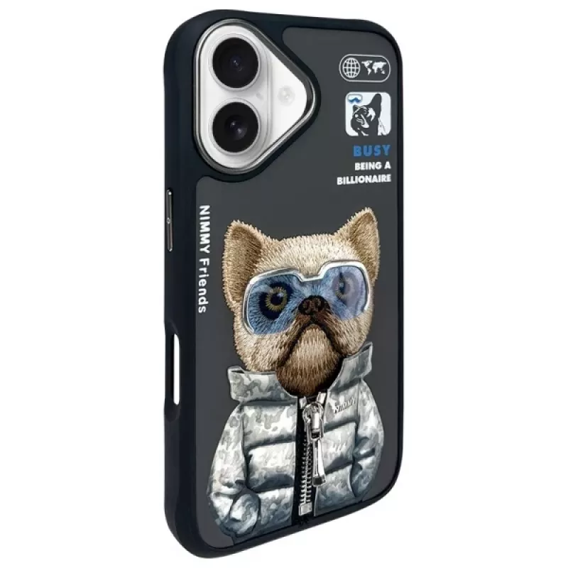 Nimmy Cool&Cute 2.0 Dog suojakuori Apple iPhone 16 6,1 inch musta