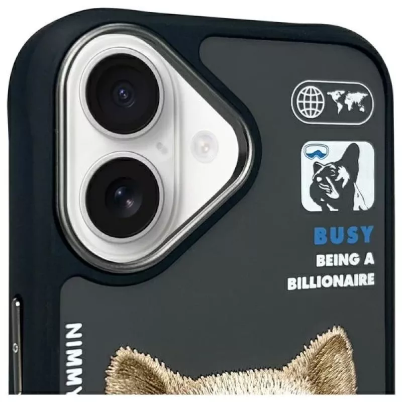 Nimmy Cool&Cute 2.0 Dog suojakuori Apple iPhone 16 6,1 inch musta