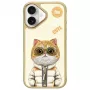 Nimmy -kotelo iPhone 16 6,1 inch khaki Cool&Cute 2.0 Cat