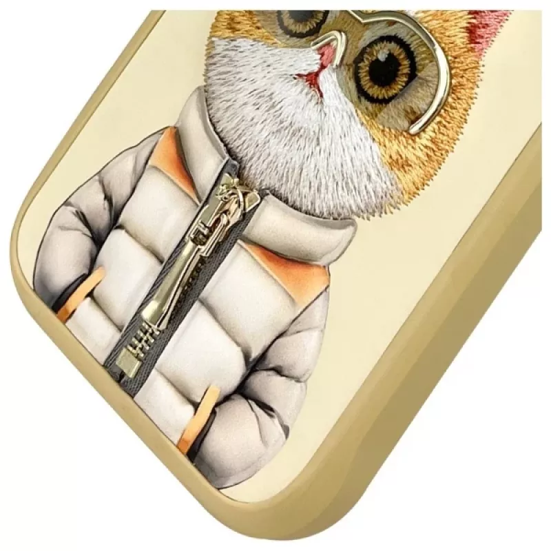 Nimmy Cool&Cute 2.0 Cat -kotelo Apple iPhone 16 Pro 6,3 inch khaki