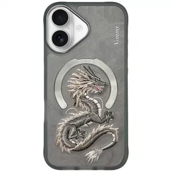 Nimmy Dragon MagSafe-kuori iPhone 16 - harmaa