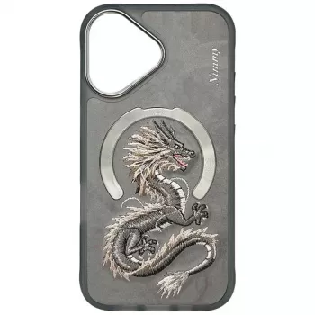 Nimmy Dragon MagSafe-kuori iPhone 16 - harmaa