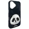 Nimmy Big Eyed Pet 2.0 Panda kuori Apple iPhone 16 6,1 musta