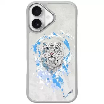 Nimmy Pantera MagSafe-kuori Apple iPhone 16 - vaaleanharmaa