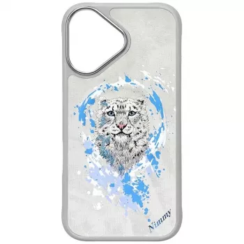 Nimmy Pantera MagSafe-kuori Apple iPhone 16 - vaaleanharmaa