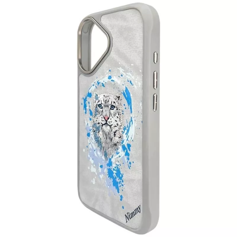 Nimmy Pantera MagSafe-kuori Apple iPhone 16 - vaaleanharmaa