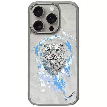 Nimmy Pantera MagSafe-kuori iPhone 16 Pro vaaleanharmaa