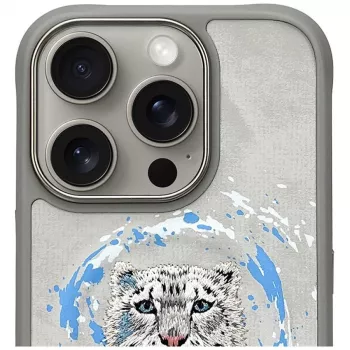 Nimmy Pantera MagSafe-kuori iPhone 16 Pro vaaleanharmaa