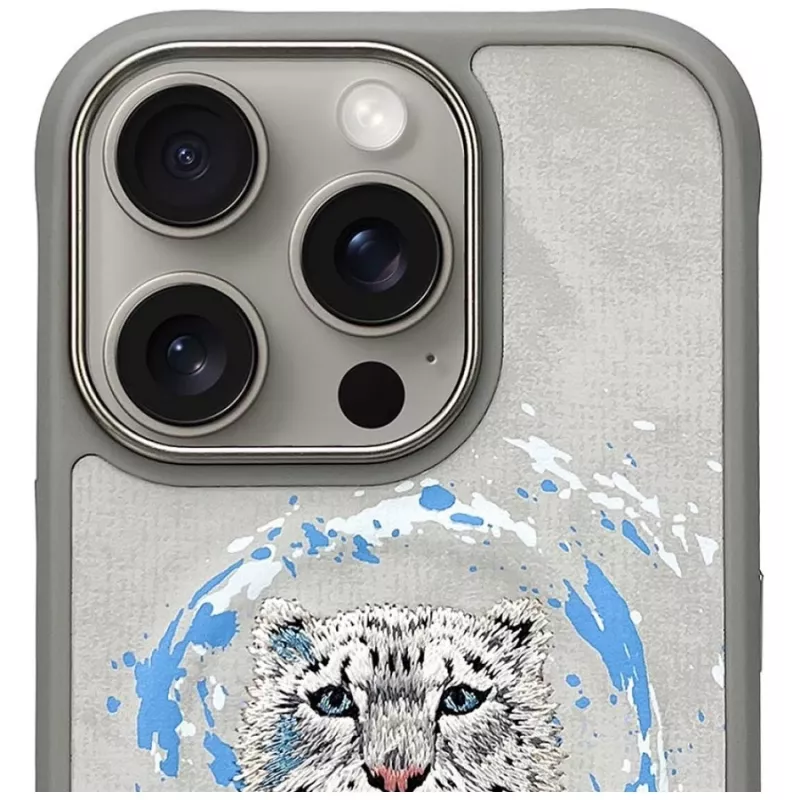 Nimmy Pantera MagSafe-kuori iPhone 16 Pro vaaleanharmaa