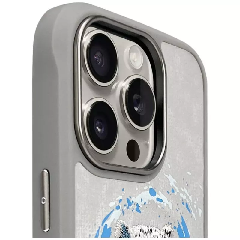 Nimmy Pantera MagSafe-kuori iPhone 16 Pro vaaleanharmaa