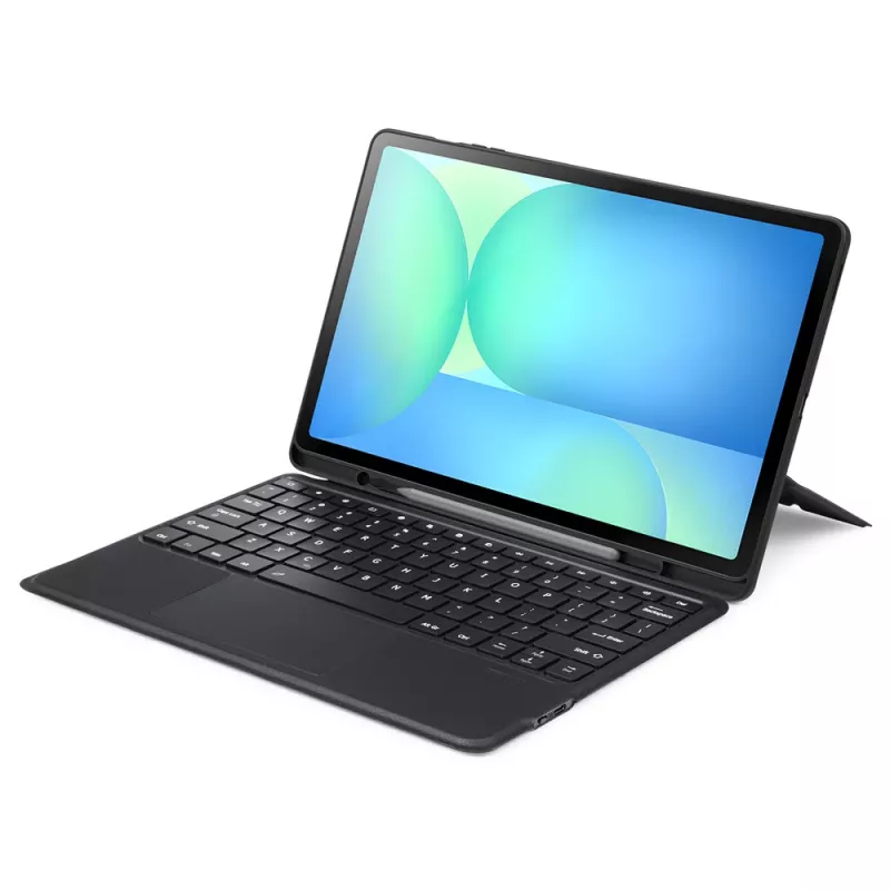 Dux Ducis DK Series -näppäimistökotelo Samsung Galaxy Tab S10 FE+ (Plus) -laitteelle taustavalolla - musta