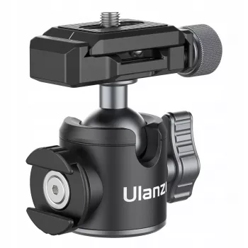 Ulanzi U-80L 3D-kuulapää Arca-Swiss pikakiinnityslevyllä, 20 kg kuormitus, 360° panoraamakierto, musta