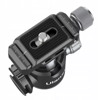 Ulanzi U-80L 3D-kuulapää Arca-Swiss pikakiinnityslevyllä, 20 kg kuormitus, 360° panoraamakierto, musta