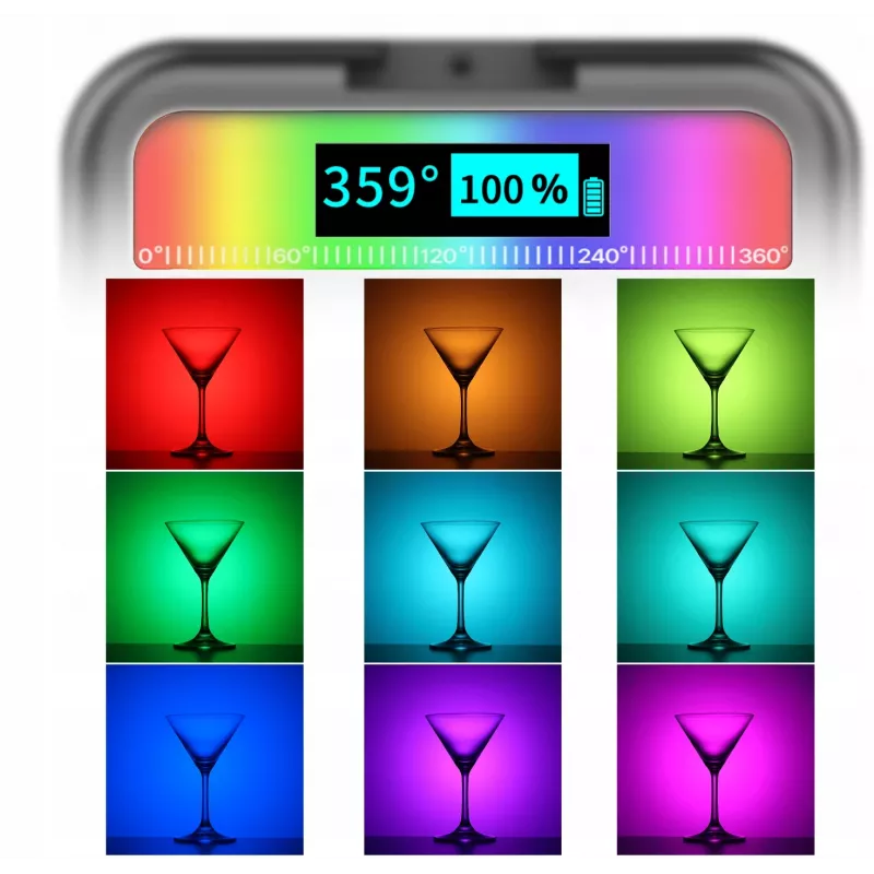 Ulanzi VL49 RGB LED-videovalo, 2500K-9000K, 6W, 2000mAh