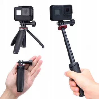 ULANZI MT-09 ministatiivi, monopod ja kahva GoPro, SJCAM, Xiaomi, DJI Osmo Action, musta