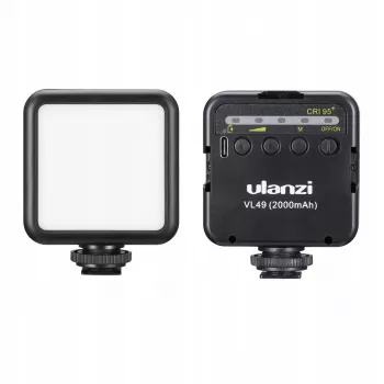ULANZI VL49 LED-videovalo 49 LED 2000mAh USB-C ladattava DSLR-kameraan, gimbaaliin, älypuhelimeen