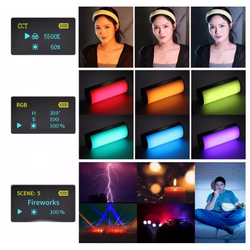 Ulanzi VL119 Tuba LED RGB-valotikku 2600mAh